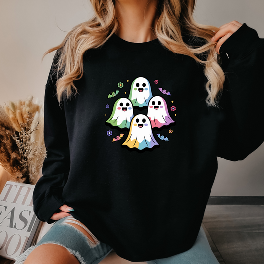 Colorful Ghosts Unisex Crewneck Sweatshirt