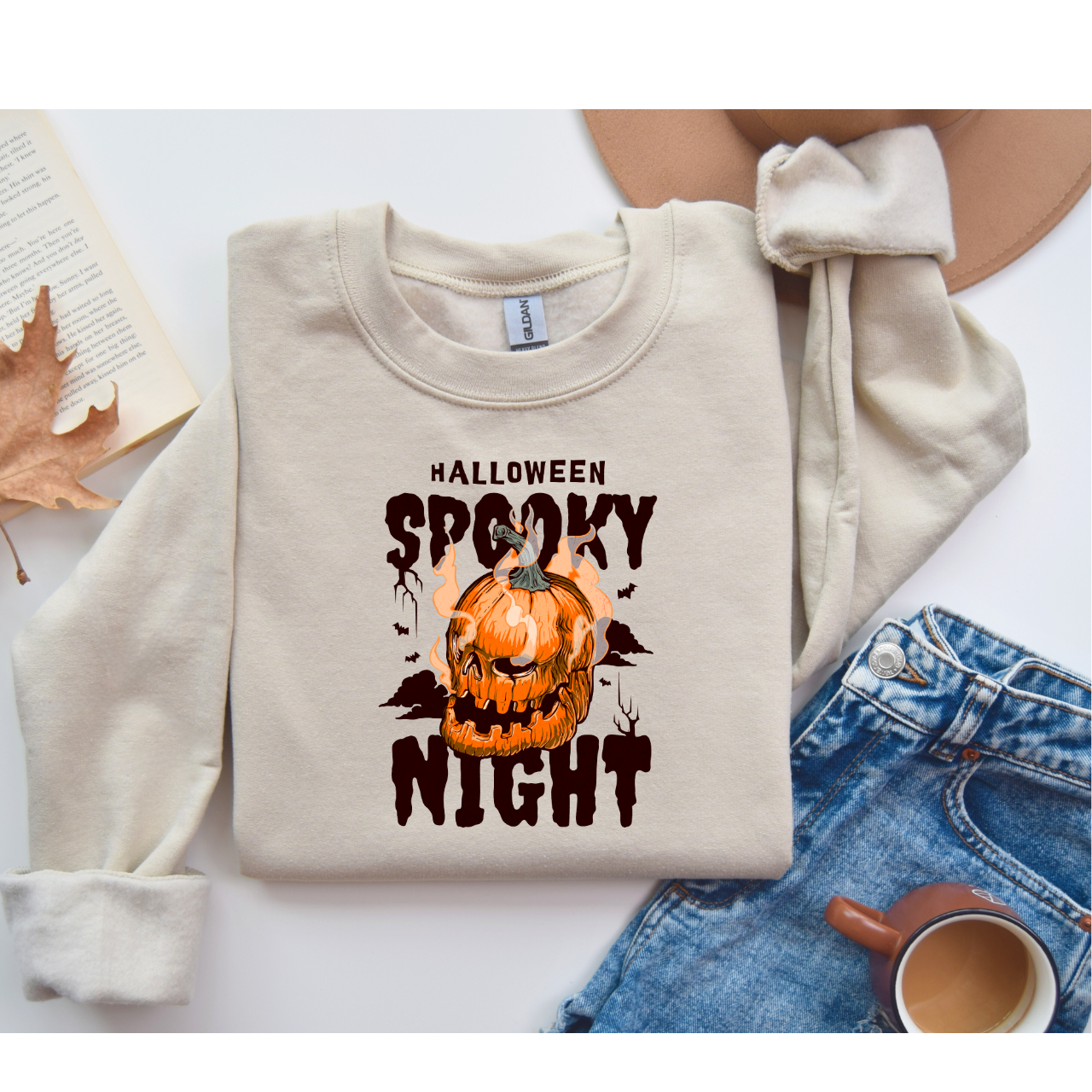 Halloween Spooky Night Crewneck Sweatshirt