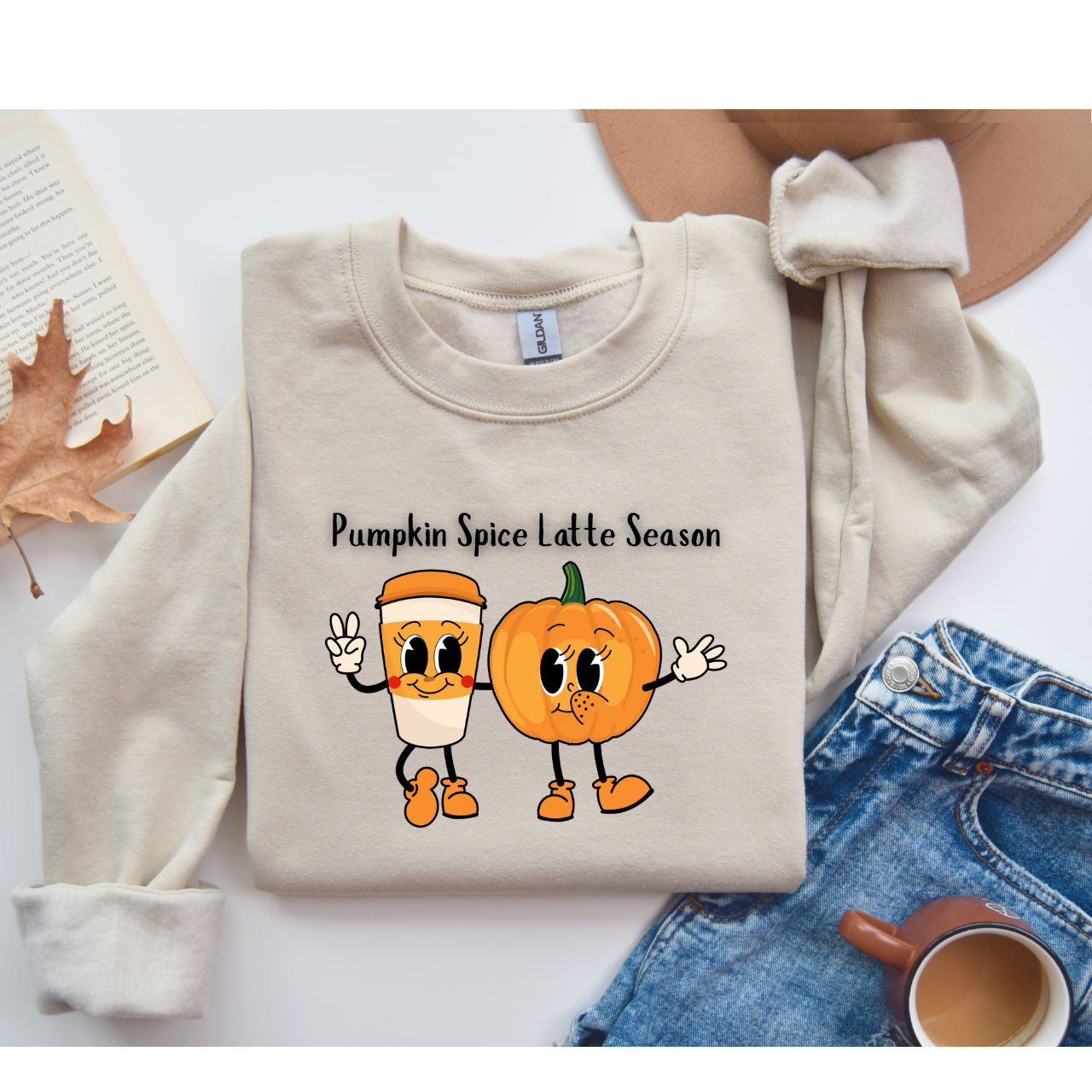 Fun Pumpkin Characters Crewneck Sweatshirt