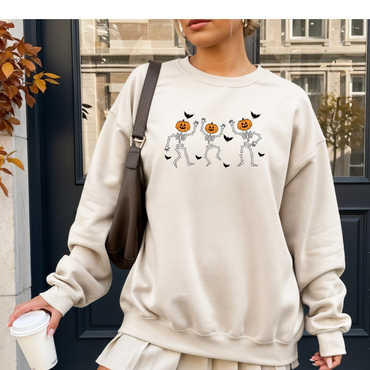 Halloween Skeleton Pumpkin Sweatshirt