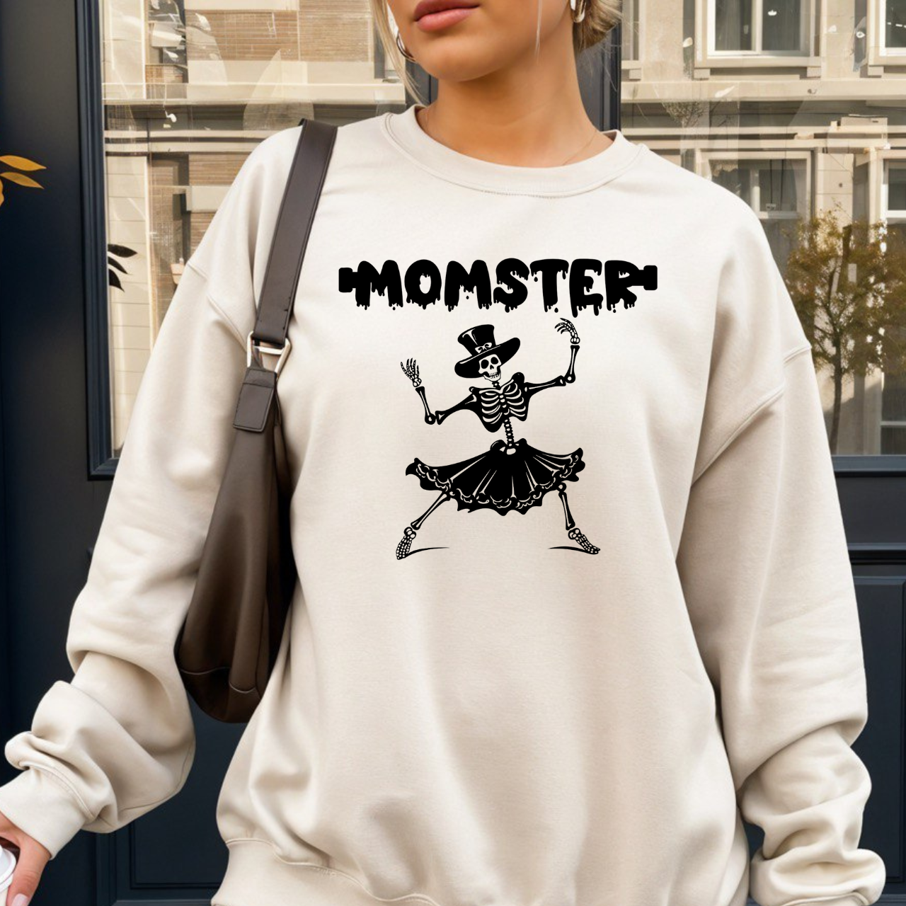 Momster Halloween Sweatshirt, Spooky Crewneck, Halloween Costume, Cozy Fall Wear, Fun Gifts for Moms
