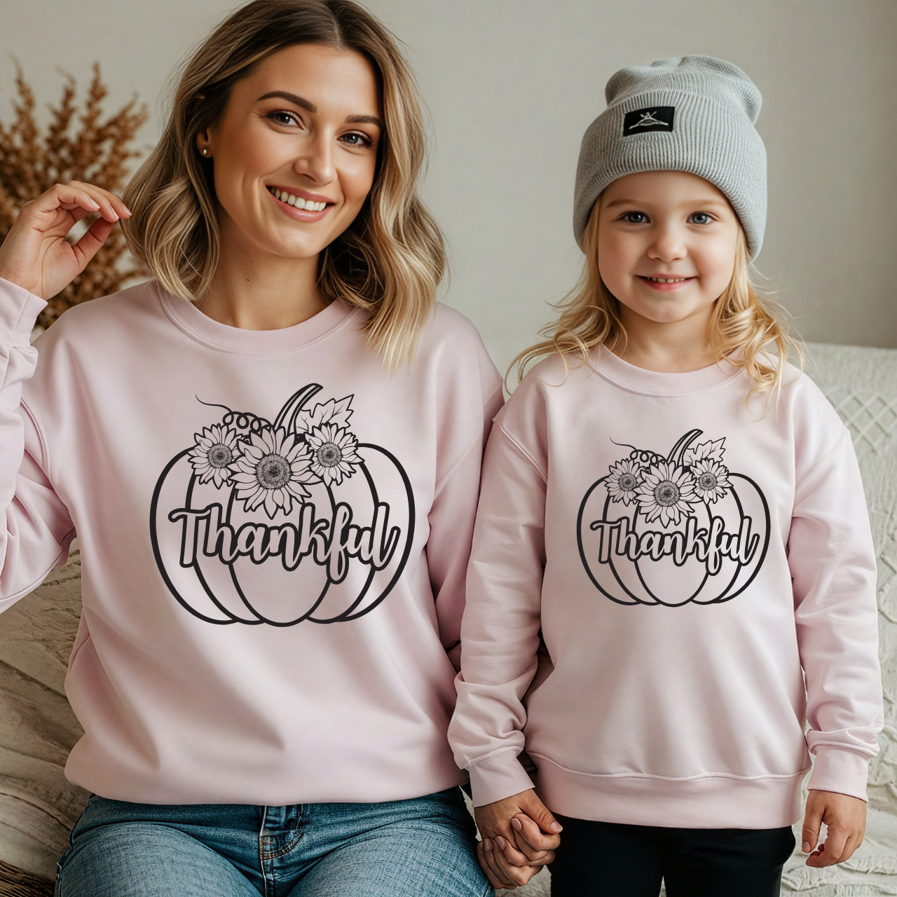 Pumpkin Season Mama & Me Sweatshirt | Fall Matching Family Outfit | Halloween & Thanksgiving Sweater