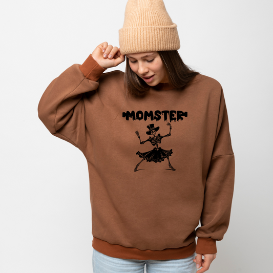 Momster Halloween Sweatshirt, Spooky Crewneck, Halloween Costume, Cozy Fall Wear, Fun Gifts for Moms