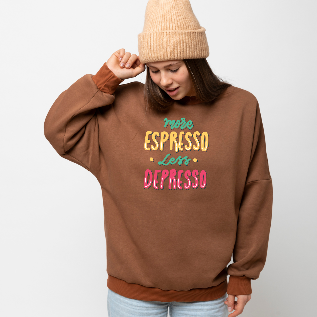 Espresso Mood Crewneck Sweatshirt