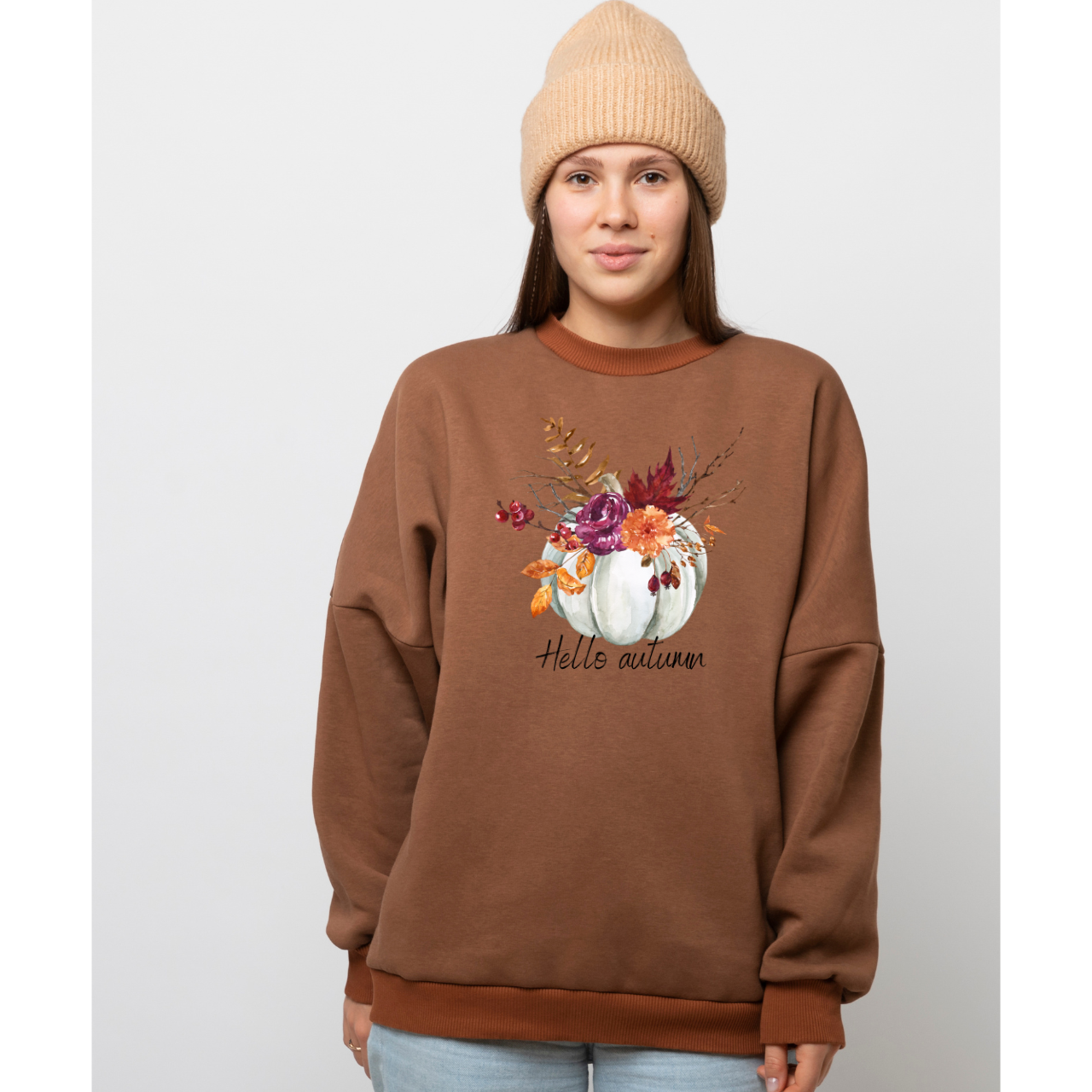 Autumn Floral Crewneck Sweatshirt