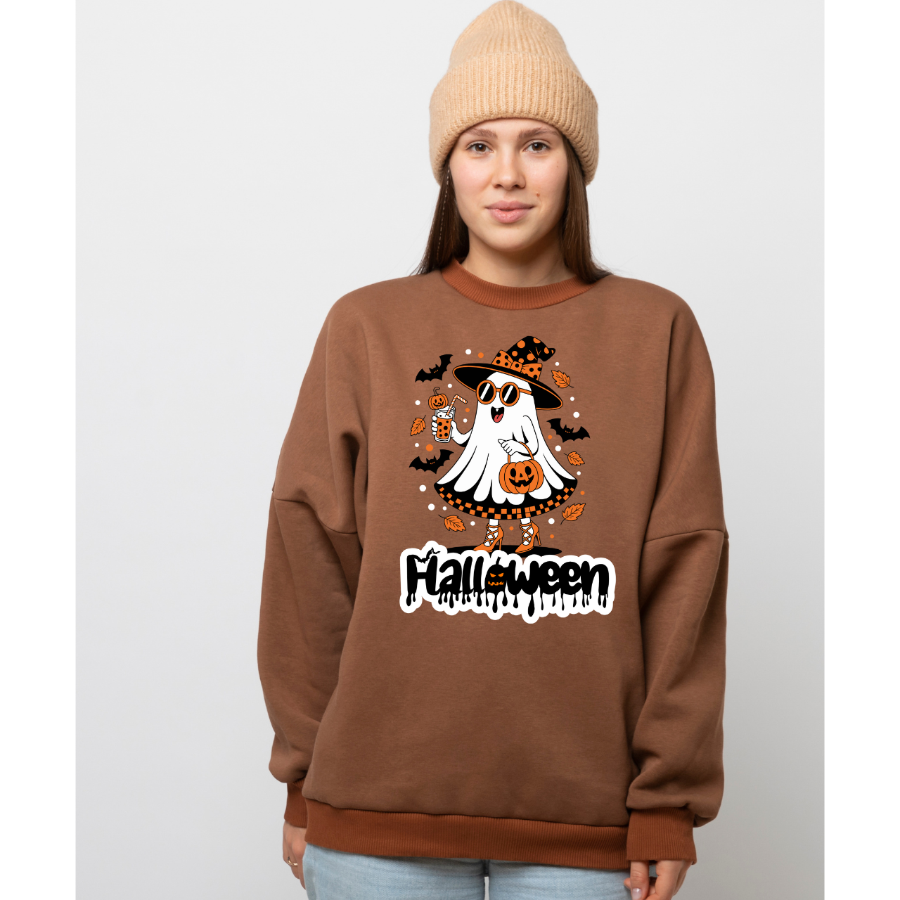 Halloween Graphic Crewneck Sweatshirt