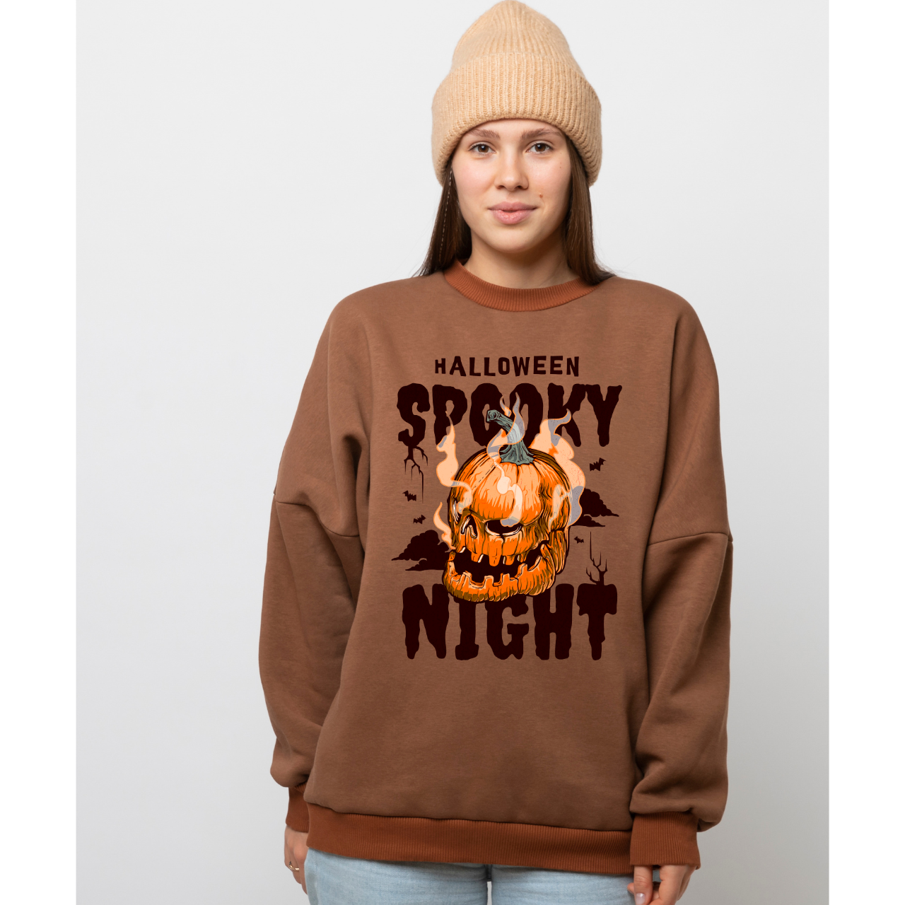 Halloween Spooky Night Crewneck Sweatshirt