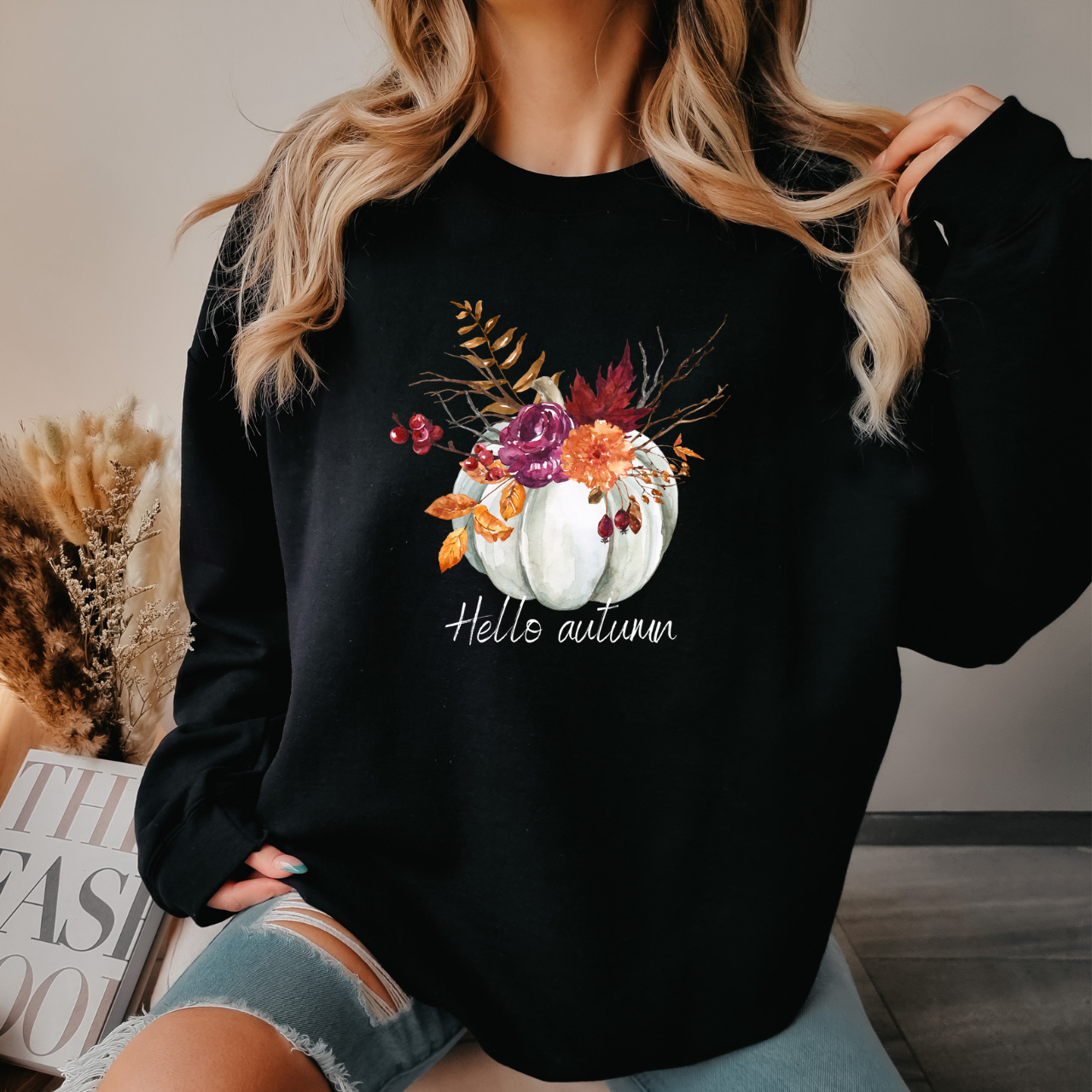 Autumn Floral Crewneck Sweatshirt