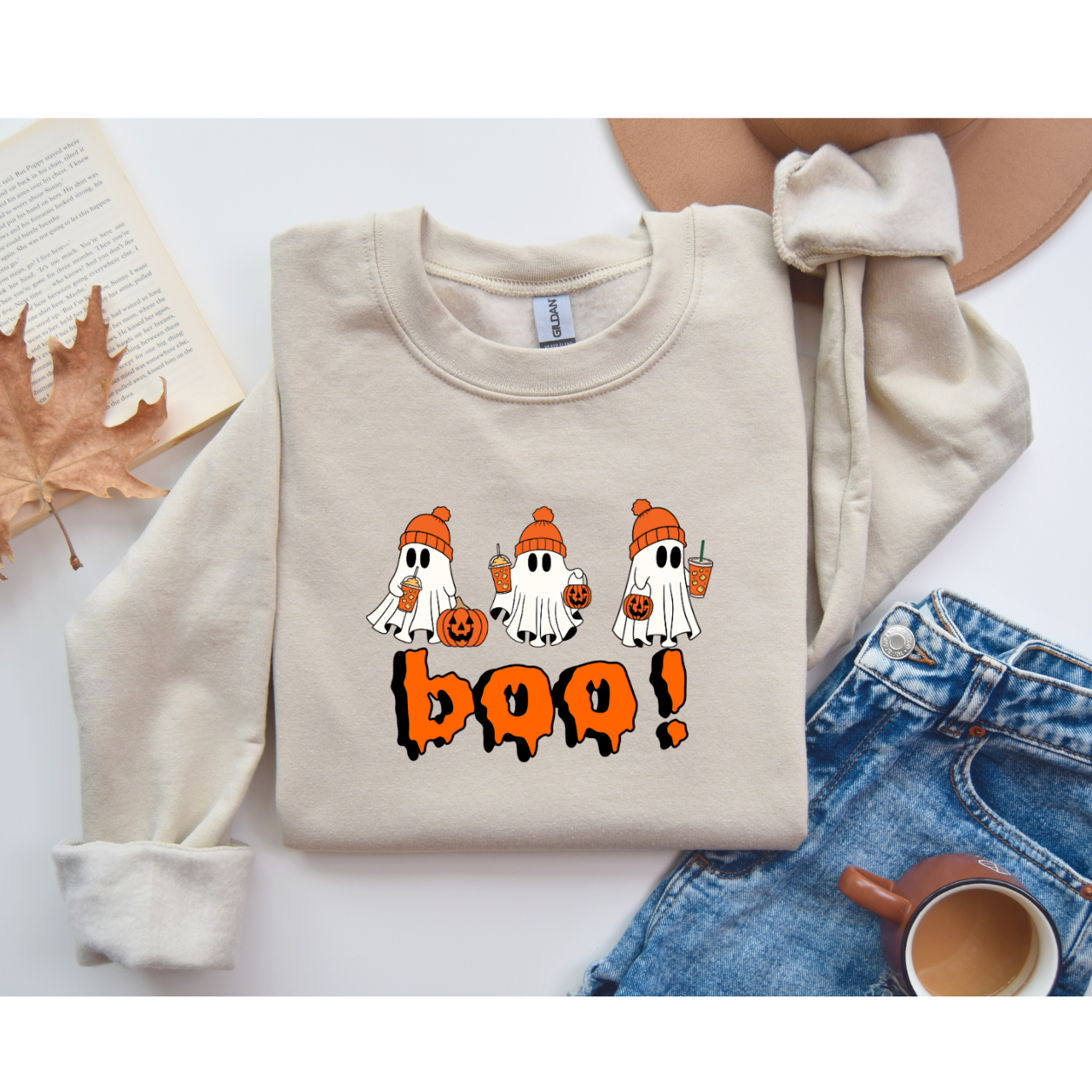Halloween Ghosts Crewneck Sweatshirt