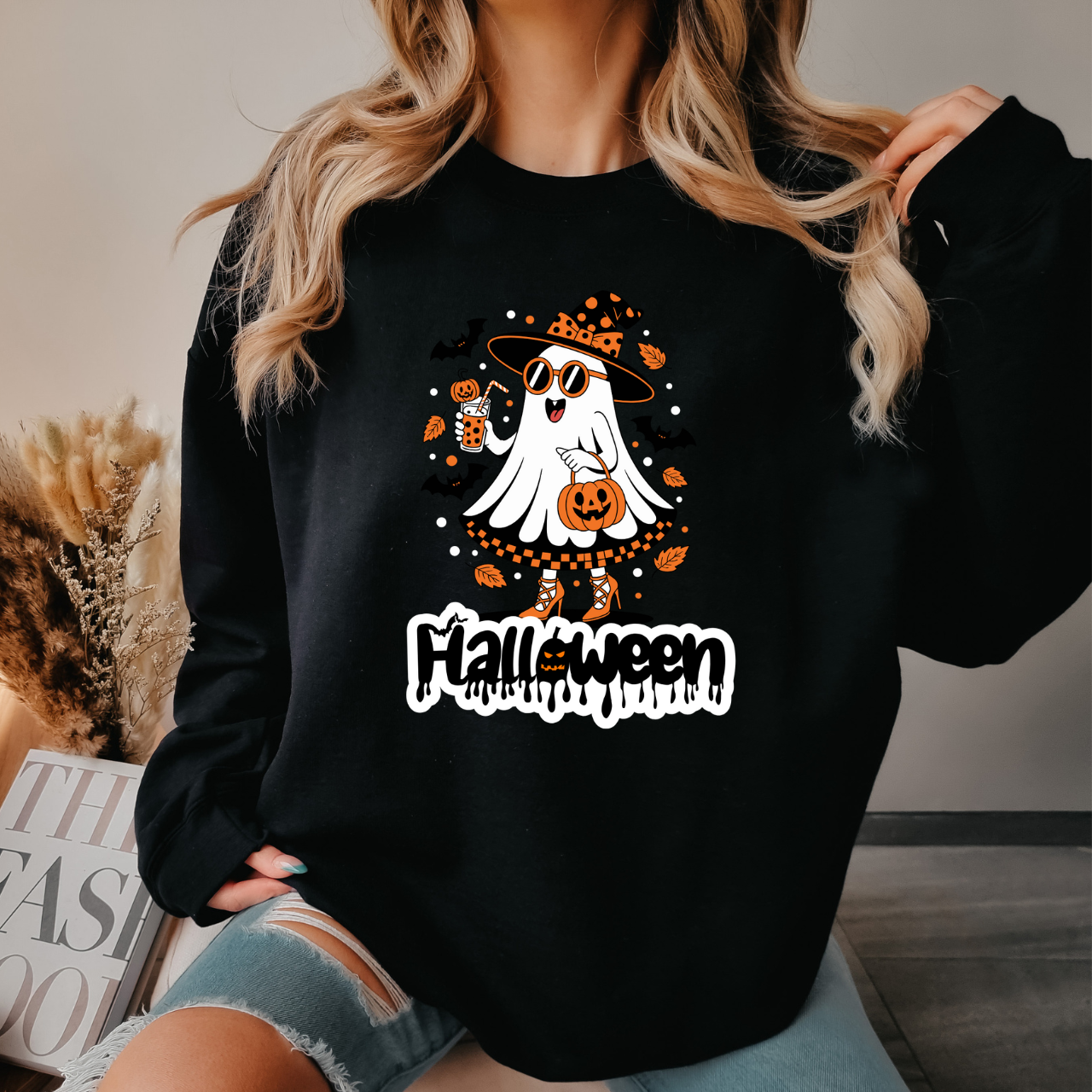 Halloween Graphic Crewneck Sweatshirt