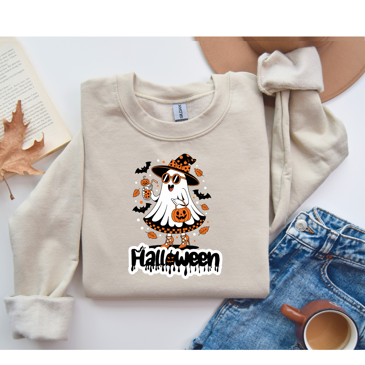 Halloween Graphic Crewneck Sweatshirt