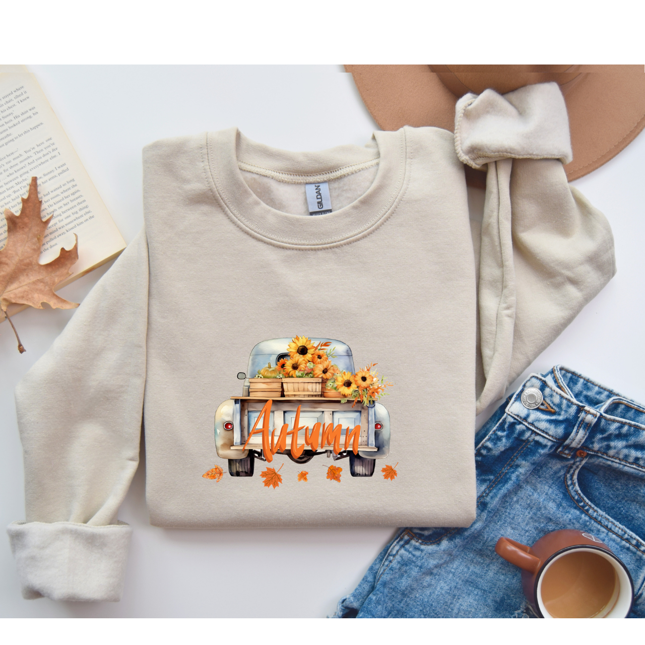 Autumn Truck Crewneck Sweatshirt