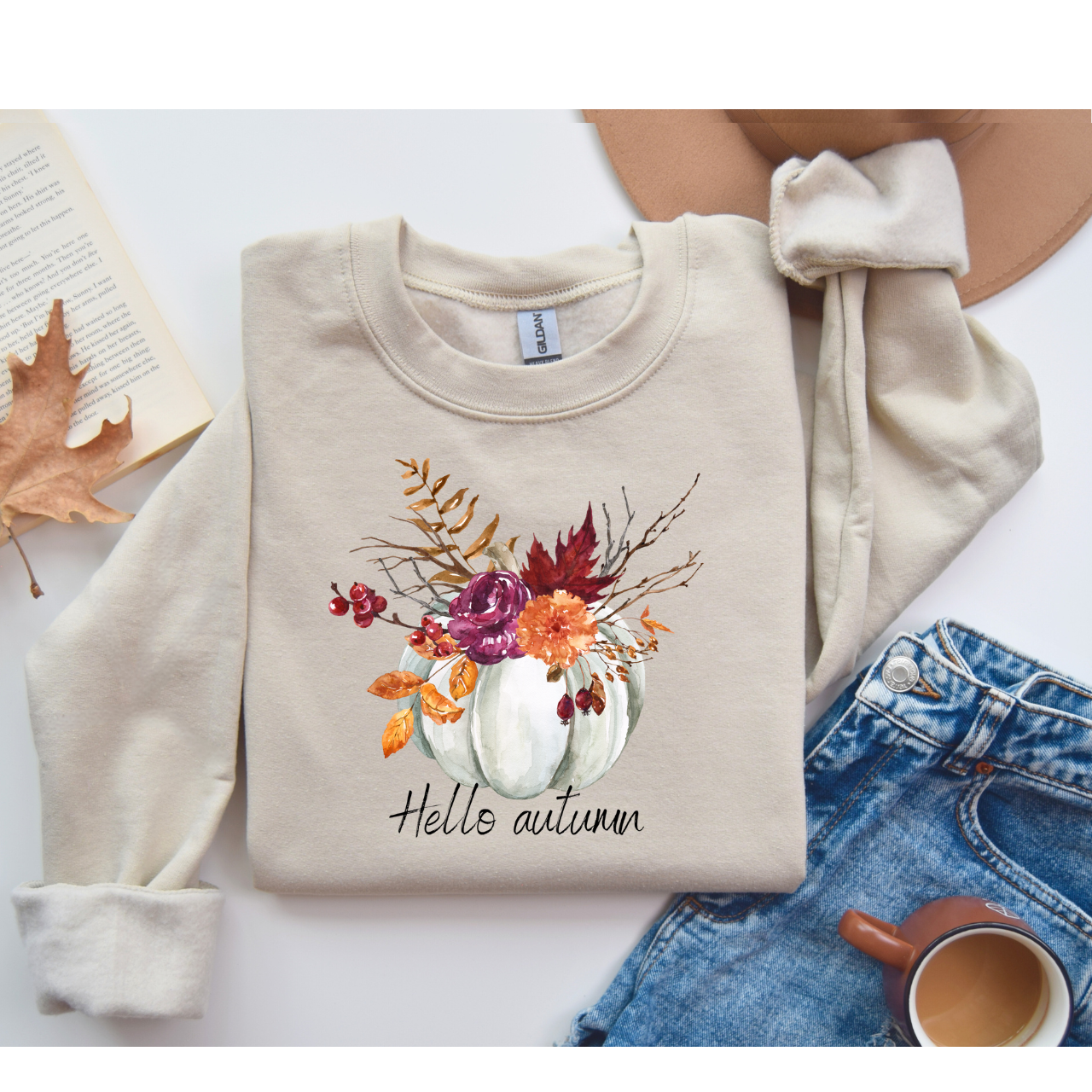 Autumn Floral Crewneck Sweatshirt
