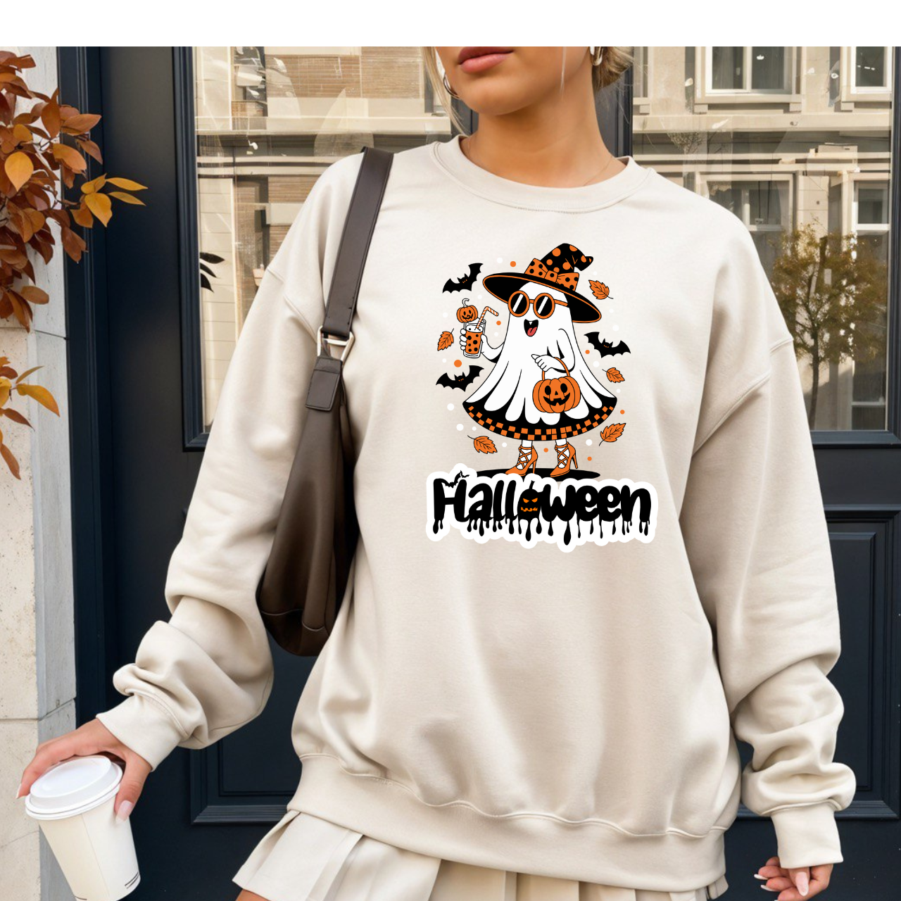 Halloween Graphic Crewneck Sweatshirt