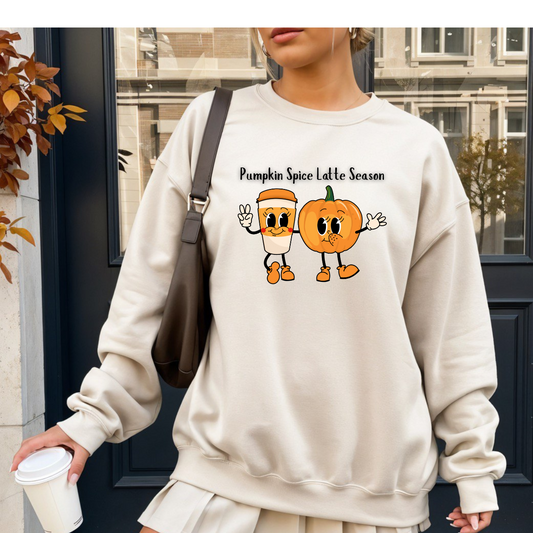 Fun Pumpkin Characters Crewneck Sweatshirt