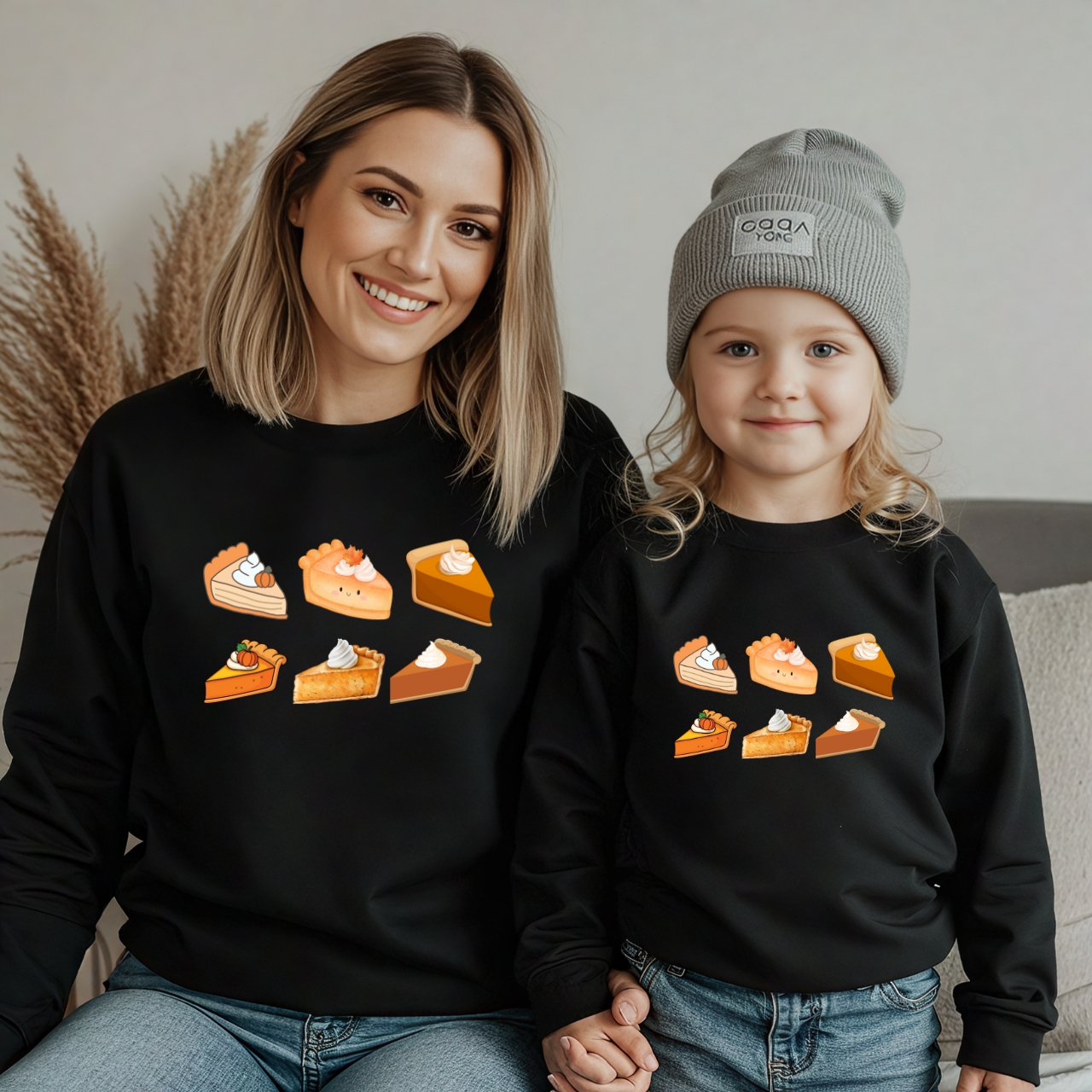 Fall Matching Family Outfit | Halloween & Thanksgiving Sweater | Pumpkin Season Mama & Me Sweatshirt