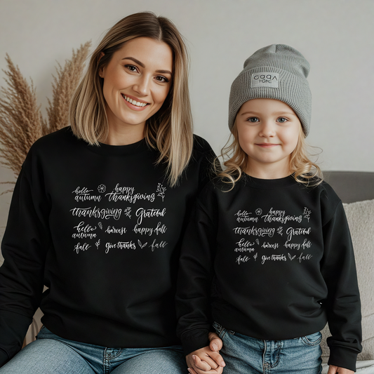 Mama and Me Fall Sweatshirt | Pumpkin Patch Outfit | Matching Halloween & Thanksgiving Crewneck