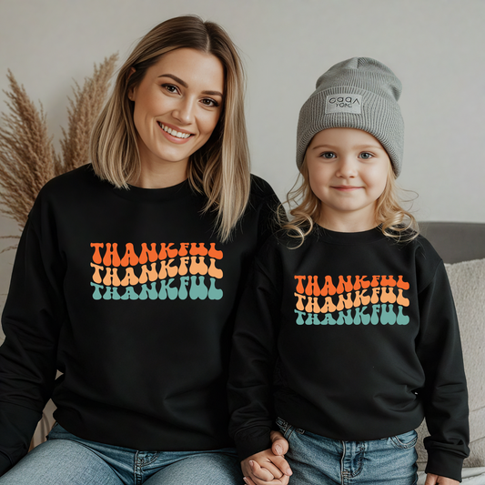 Fall Matching Family Outfit | Halloween & Thanksgiving Sweater | Pumpkin Season Mama & Me Sweatshirt