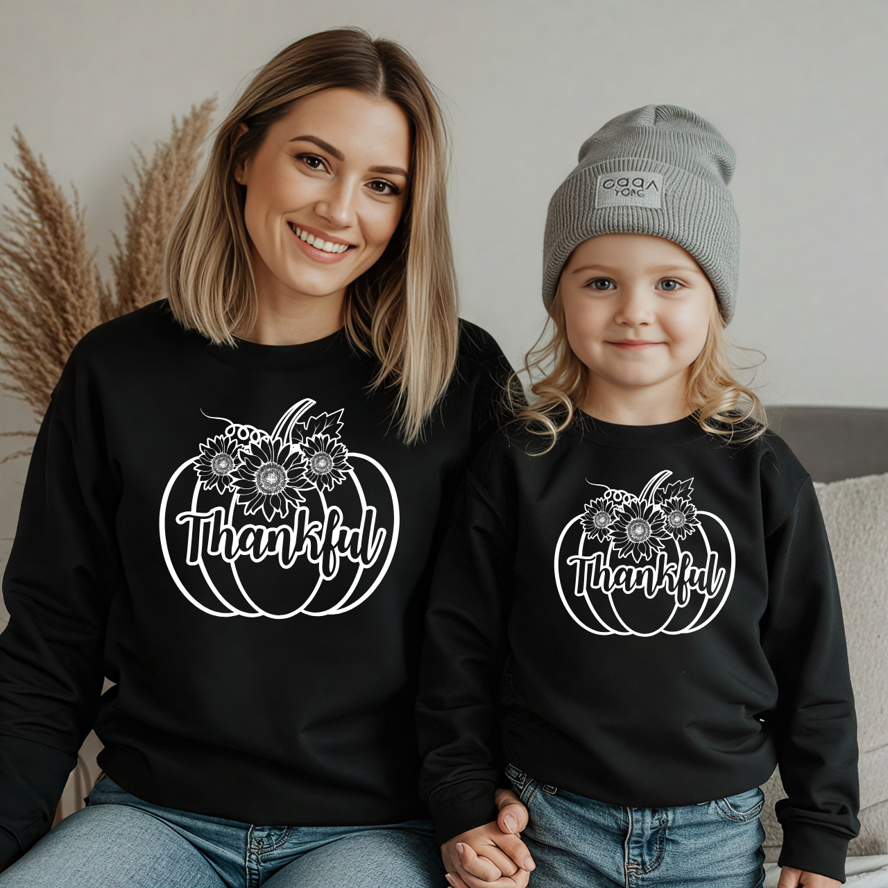 Pumpkin Season Mama & Me Sweatshirt | Fall Matching Family Outfit | Halloween & Thanksgiving Sweater