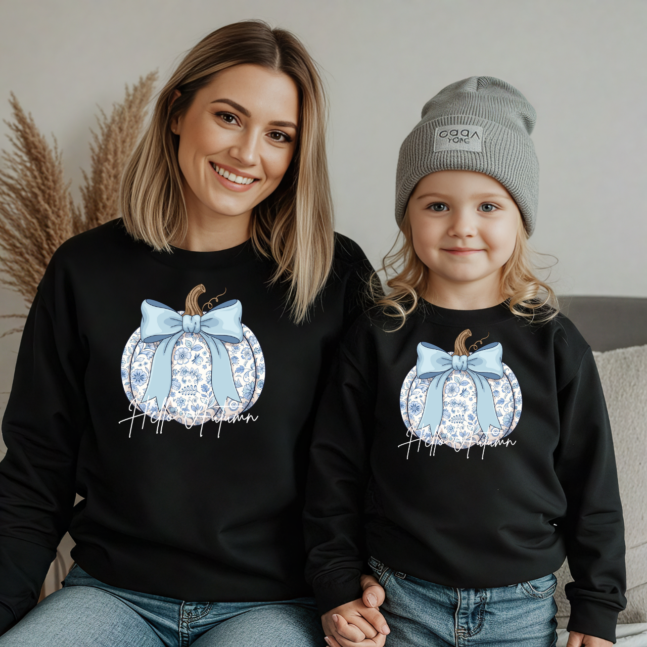 Pumpkin Season Mama & Me Sweatshirt | Fall Matching Family Outfit | Halloween & Thanksgiving Sweater