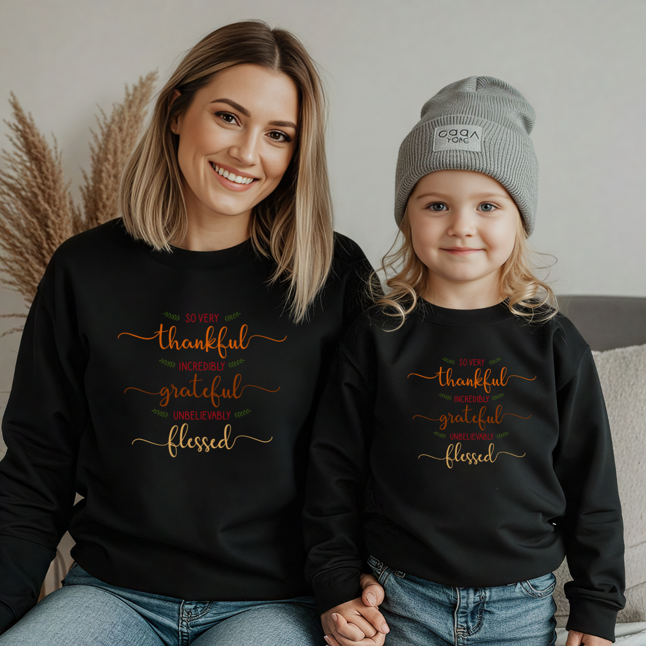 Fall Matching Family Outfit | Halloween & Thanksgiving Sweater | Pumpkin Season Mama & Me Sweatshirt