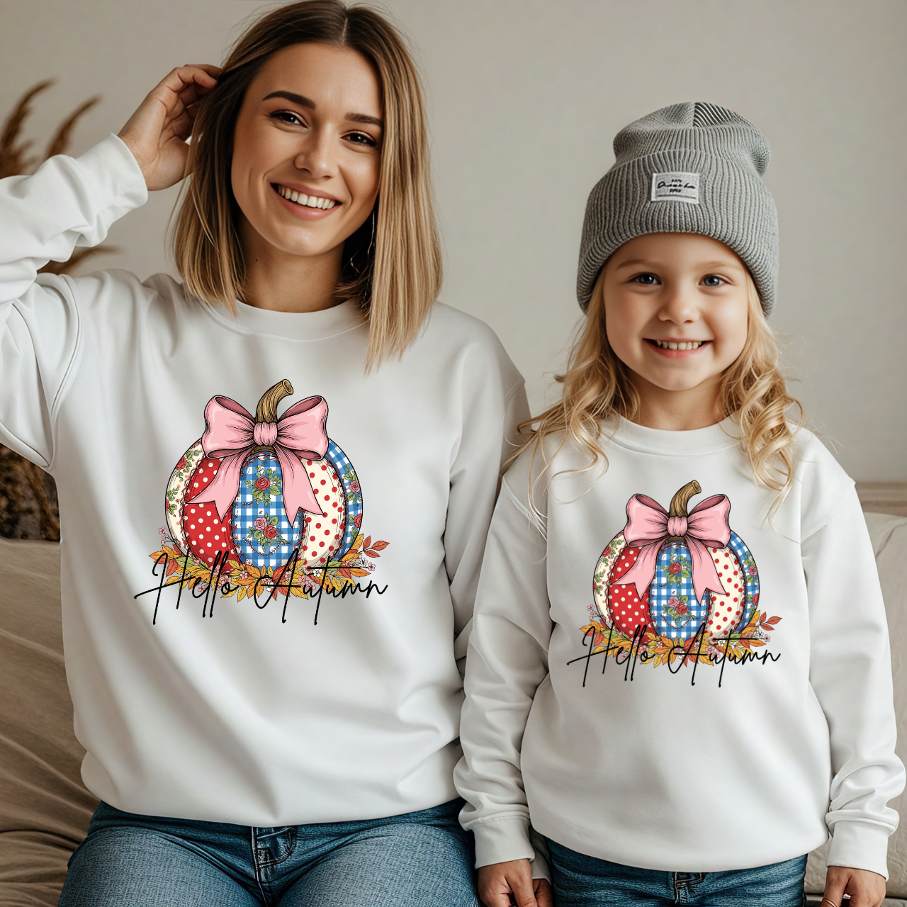 Pumpkin Season Mama & Me Sweatshirt | Fall Matching Family Outfit | Halloween & Thanksgiving Sweater