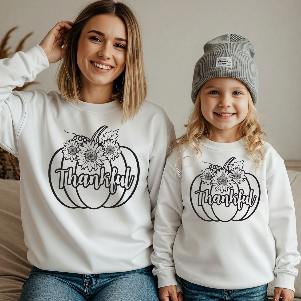 Pumpkin Season Mama & Me Sweatshirt | Fall Matching Family Outfit | Halloween & Thanksgiving Sweater