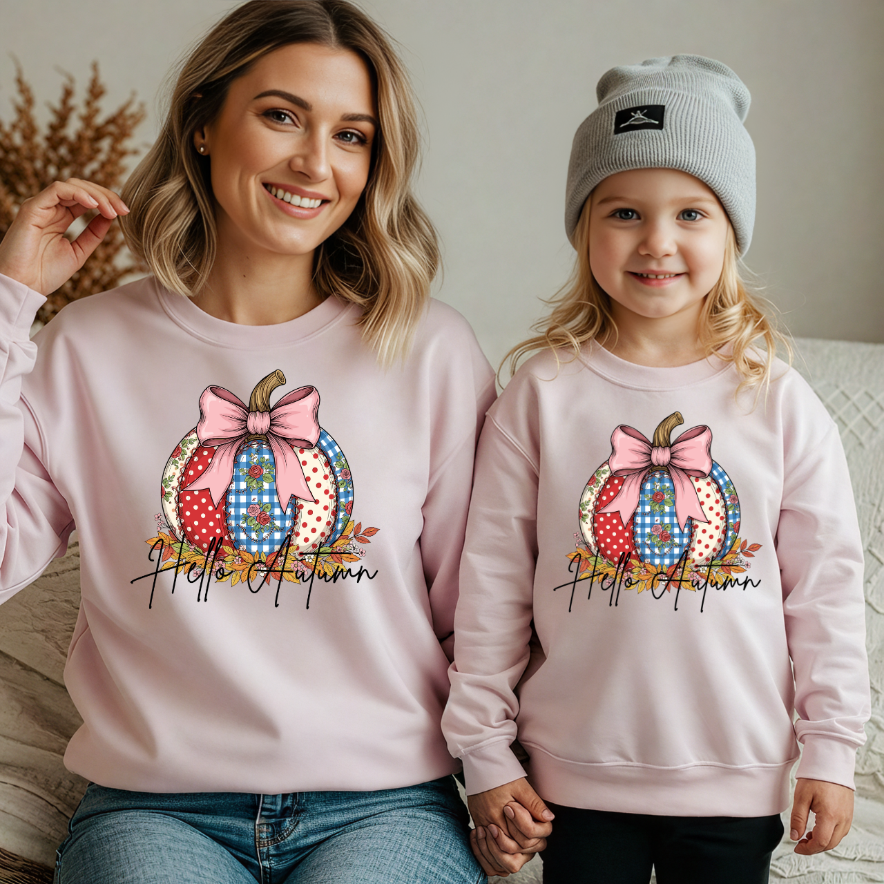 Pumpkin Season Mama & Me Sweatshirt | Fall Matching Family Outfit | Halloween & Thanksgiving Sweater