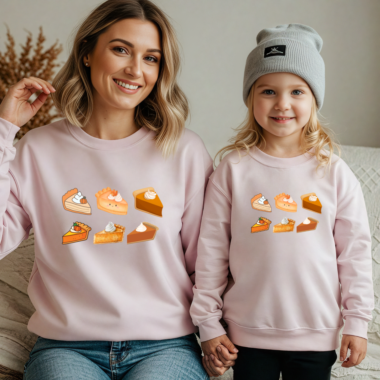 Fall Matching Family Outfit | Halloween & Thanksgiving Sweater | Pumpkin Season Mama & Me Sweatshirt