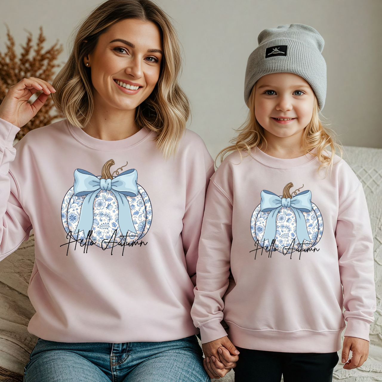 Pumpkin Season Mama & Me Sweatshirt | Fall Matching Family Outfit | Halloween & Thanksgiving Sweater