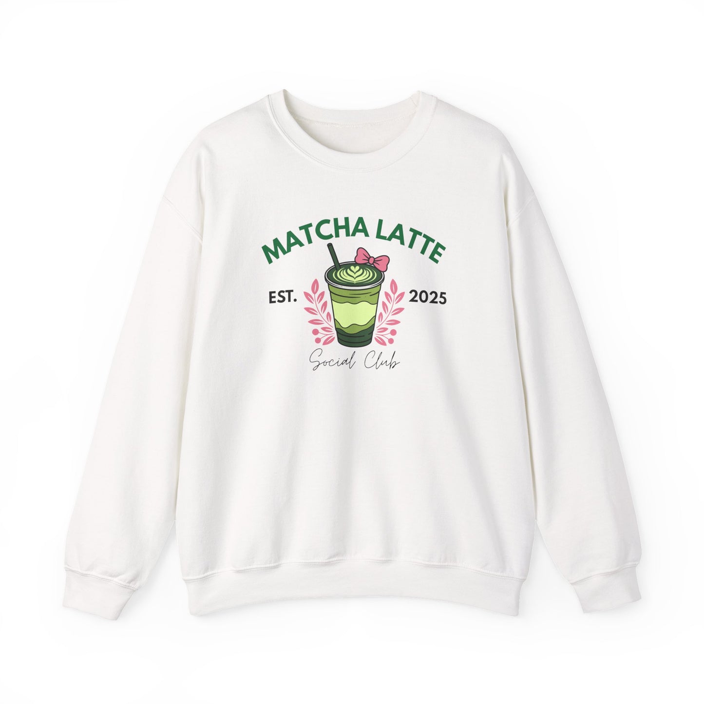 Matcha Latte Sweatshirt - Cozy Café Vibe