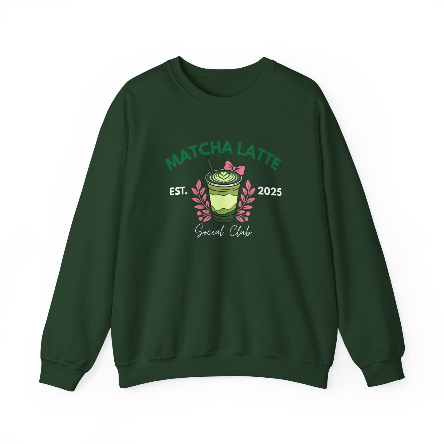 Matcha Latte Sweatshirt - Cozy Café Vibe