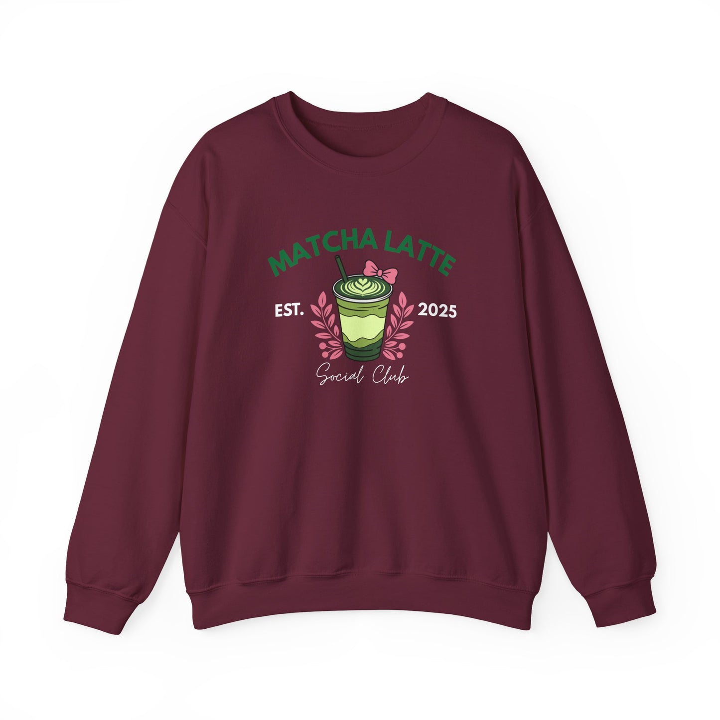 Matcha Latte Sweatshirt - Cozy Café Vibe
