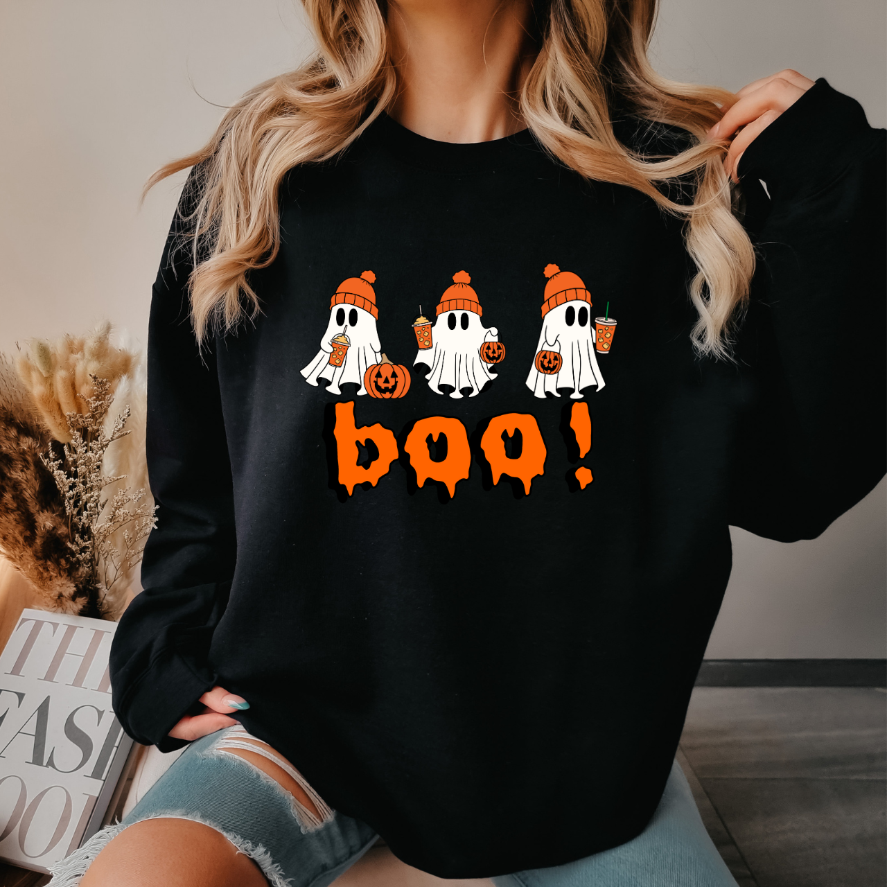 Halloween Ghosts Crewneck Sweatshirt